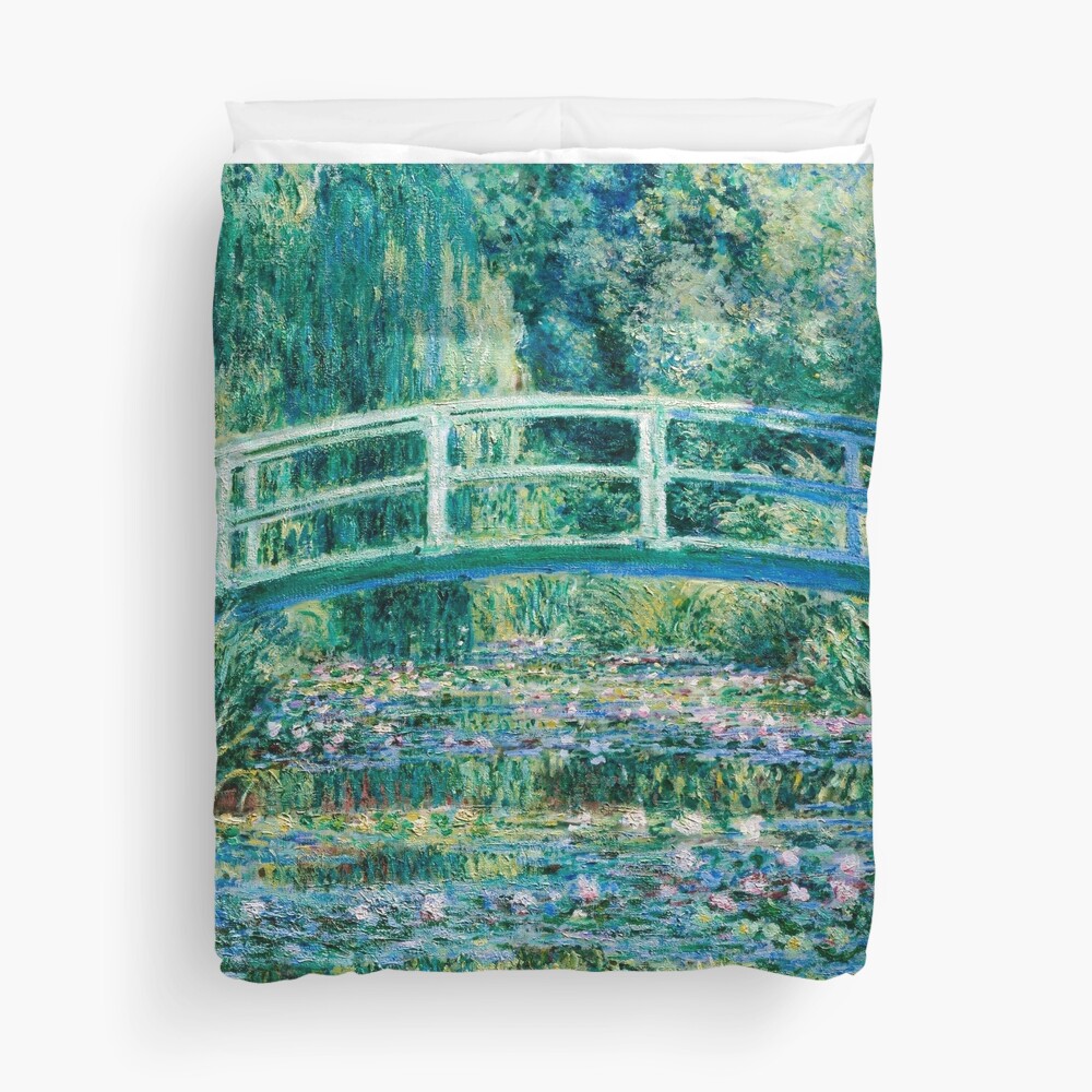 1899-Claude Monet-Water Lilies and Japanese Bridge Duvet Cover