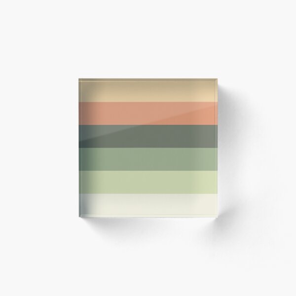 Palette • Green Autumn Acrylic Block