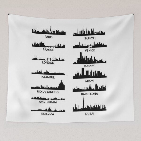 Item preview, sketching the most famous cities in the world designed and sold by 42youbest.