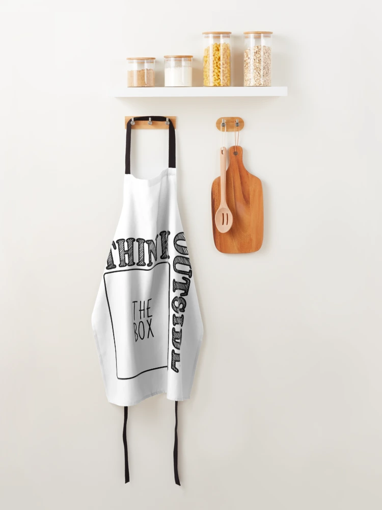Thumbnail 4 of 6, Apron, Think Outside The Box Bold Text designed and sold by RADesigns21.