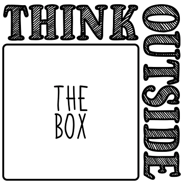 Artwork thumbnail, Think Outside The Box Bold Text by RADesigns21