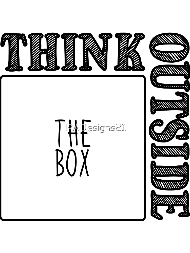 Thumbnail 3 of 3, Scarf, Think Outside The Box Bold Text designed and sold by RADesigns21.