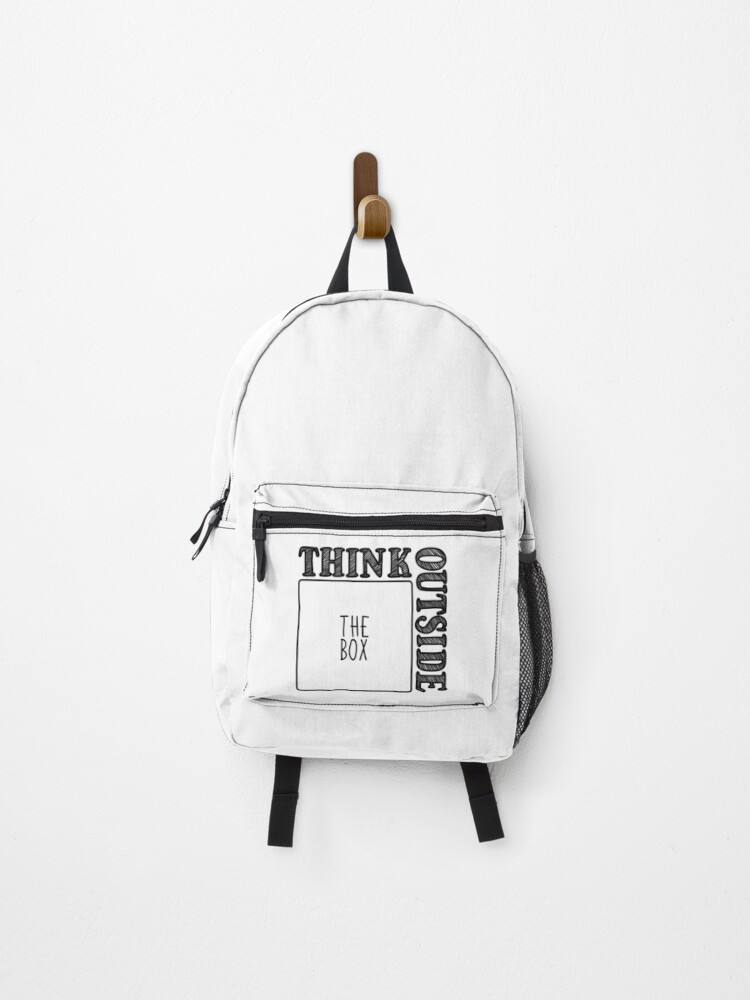 Thumbnail 1 of 3, Backpack, Think Outside The Box Bold Text designed and sold by RADesigns21.