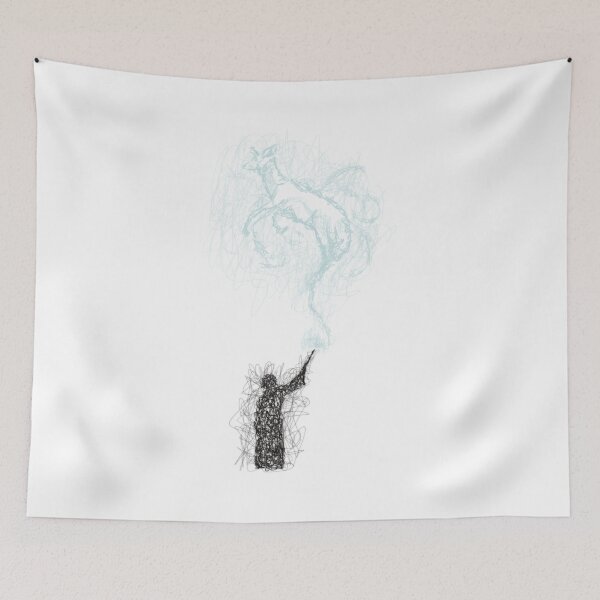 Item preview, Magic World and Magical Deer with Scribble Drawing designed and sold by Zetsmo.