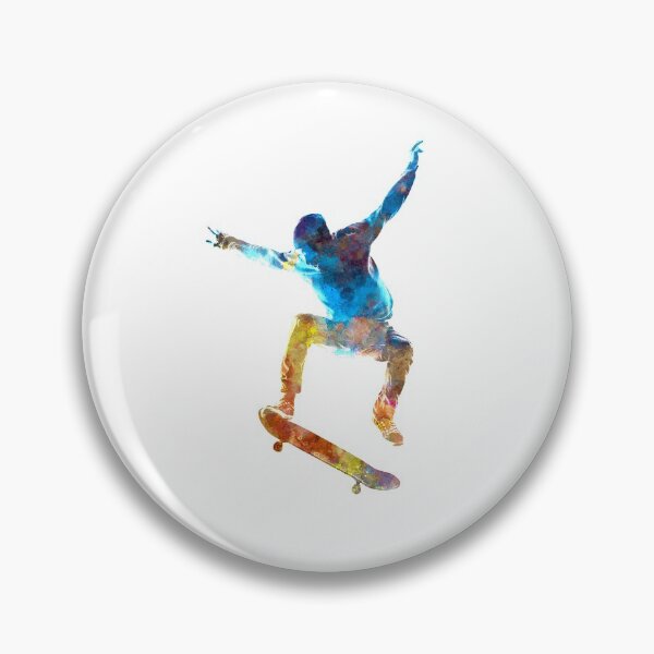 Item preview, Man skateboard 01 in watercolor designed and sold by paulrommer.