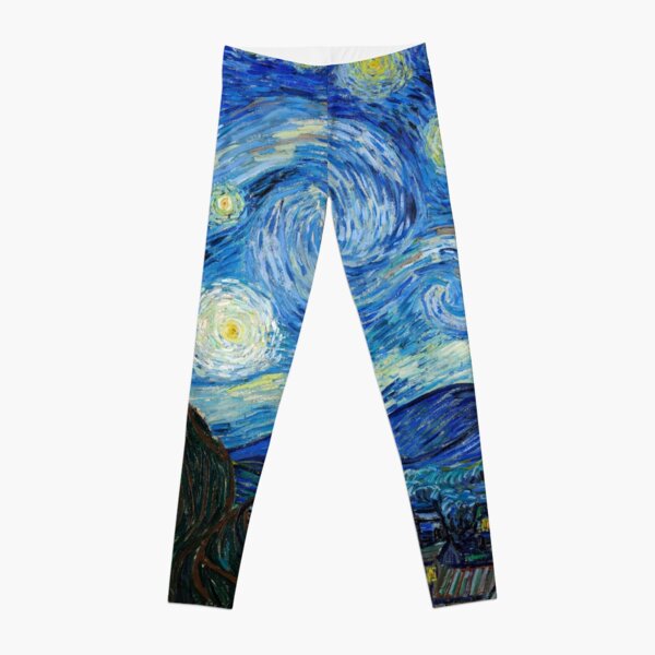 1889-Vincent van Gogh-The Starry Night-73x92 Leggings
