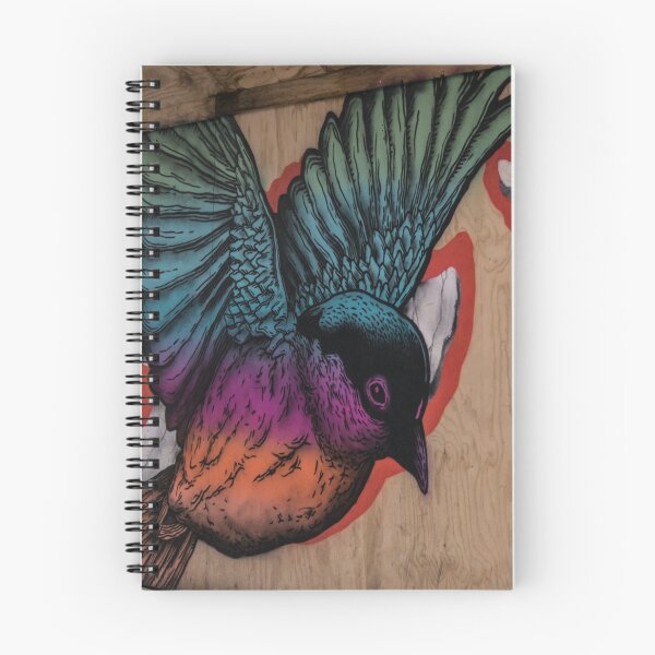 Item preview, Bird graffiti on brown wooden panel pattern designed and sold by FunnyViralCloth.