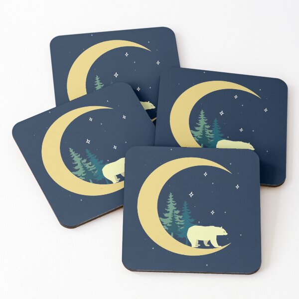 Item preview, Crescent moon polar bear forest designed and sold by galax-C.