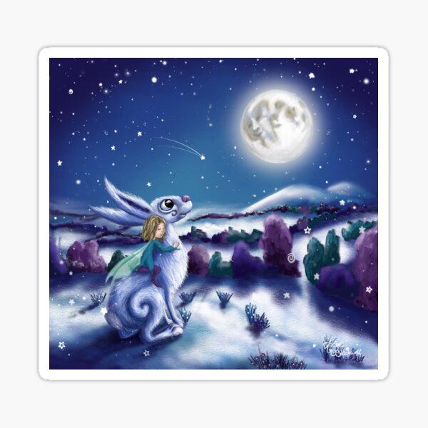 The Frosty Moon Sticker