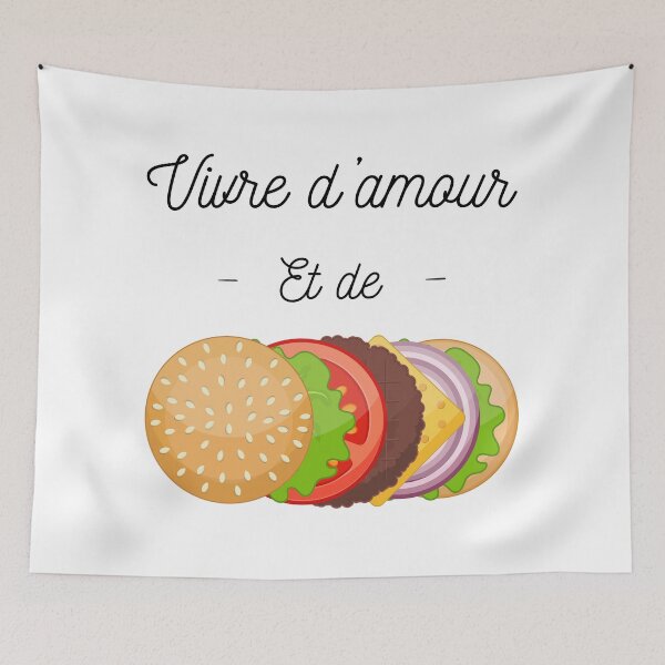 Item preview, Live on love and hamburger designed and sold by Curlyhaire.