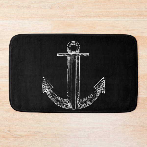 Item preview, Boat Anchor Illustration Black and White Drawing Birthday Gift designed and sold by GBDesigner.