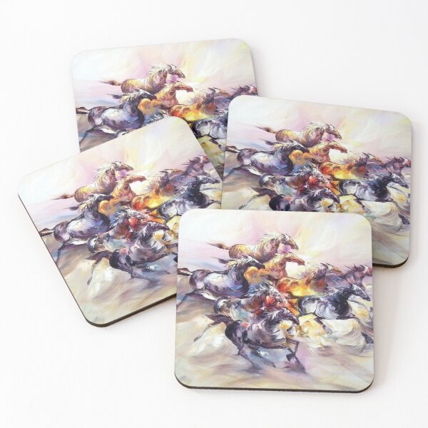 Item preview,  drawing horses running freely in the field designed and sold by 42youbest.