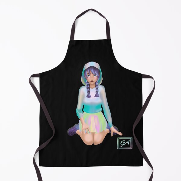 Item preview, Sitting manga girl in galaxy and holographic style designed and sold by ghostflowerl.