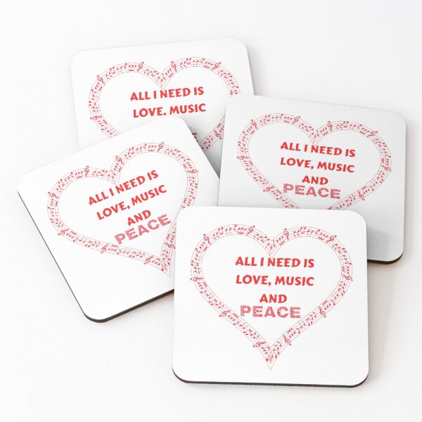 Item preview, All I Need Is Love, Music And Peace designed and sold by TeesByMark.