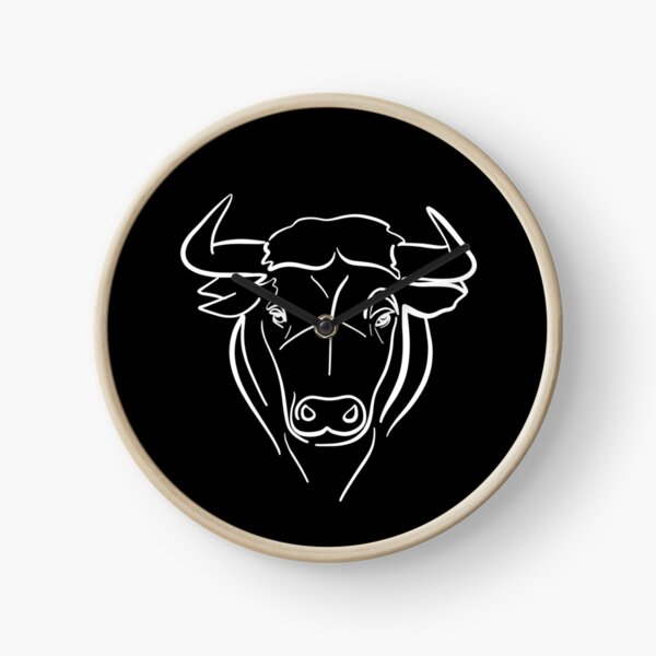 Item preview, Bull head line drawing in white designed and sold by SibMa.