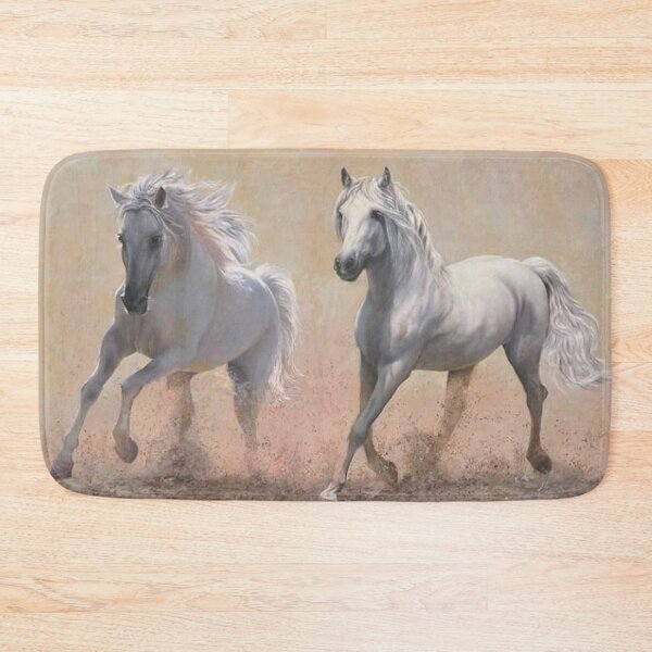 Item preview,  illustration of white galloping horses designed and sold by 42youbest.