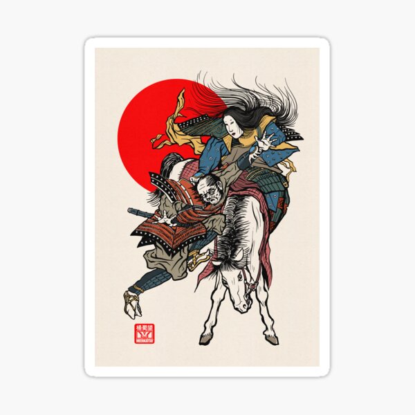 Japanese female warrior Tomoe Gozen Sticker