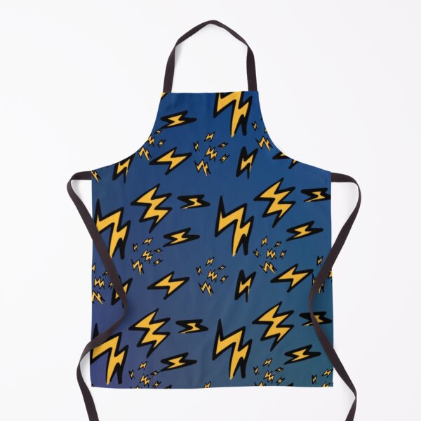 Item preview, Lightning Bolt Yellow Super Hero on Blue Pattern designed and sold by Soul-on-groove.
