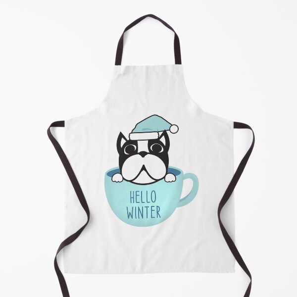 Item preview, Cute Boston Terrier Merry Christmas Funny Hello Winter Essential T-Shirt designed and sold by PilaStudio.