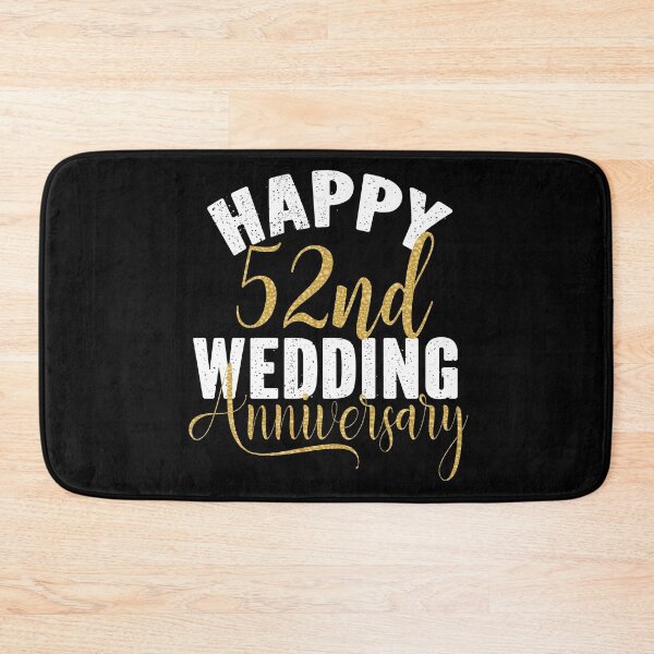 Item preview, Happy 52nd Wedding Anniversary Matching Gift For Couples graphic designed and sold by Grabitees.