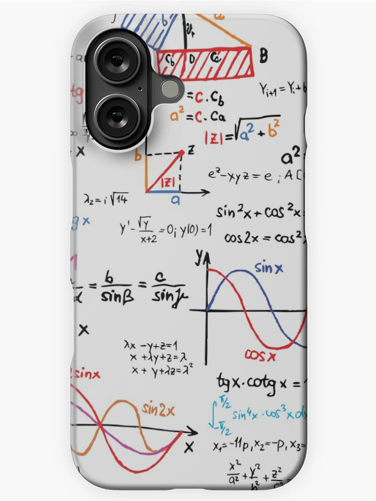 Thumbnail 1 of 4, iPhone Case, Mathematics Formulas Numbers designed and sold by CroDesign.
