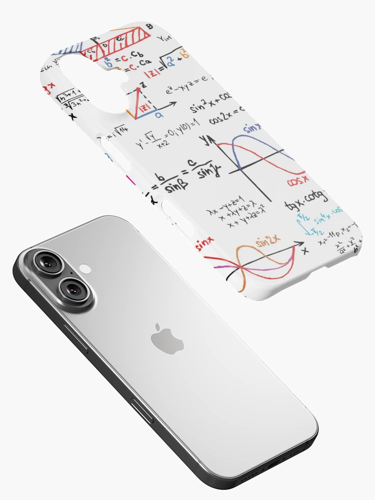 Thumbnail 2 of 4, iPhone Case, Mathematics Formulas Numbers designed and sold by CroDesign.