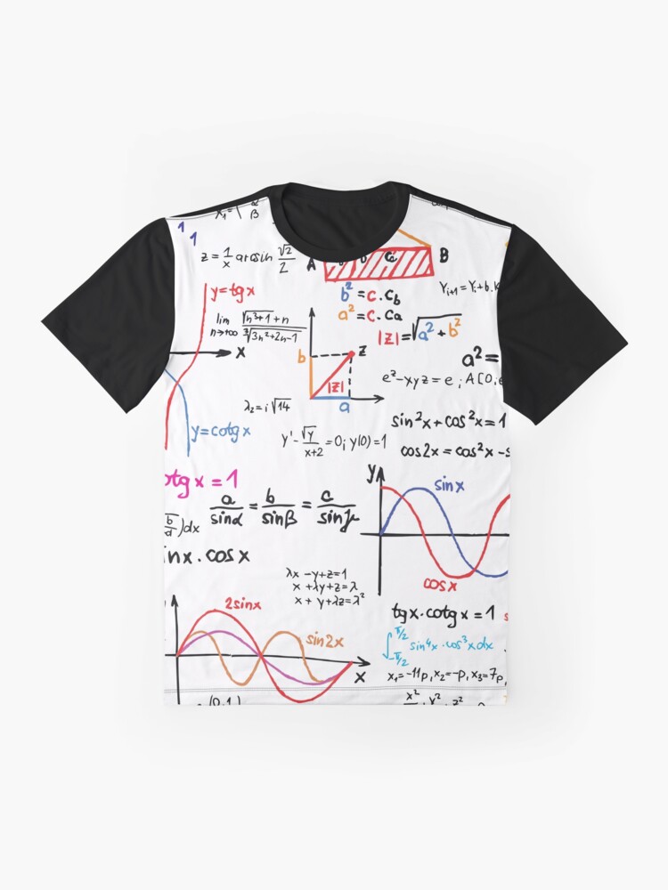 Alternate view of Mathematics Formulas Numbers  Graphic T-Shirt