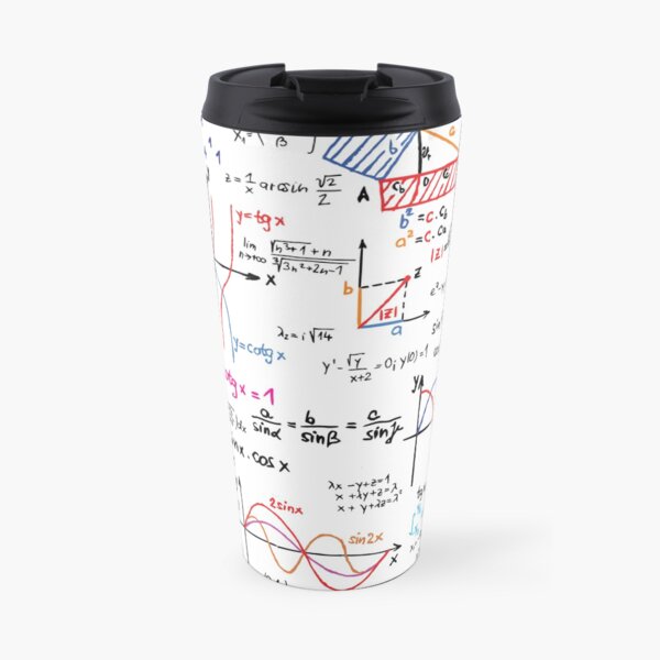 Mathematics Formulas Numbers Travel Mug