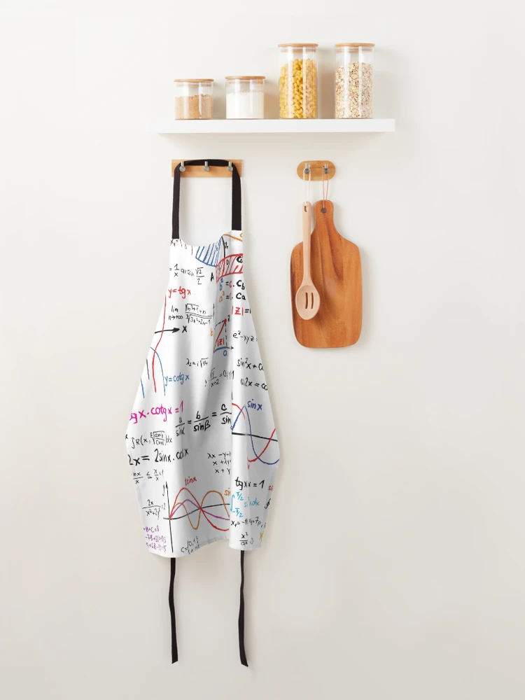 Thumbnail 4 of 6, Apron, Mathematics Formulas Numbers  designed and sold by CroDesign.