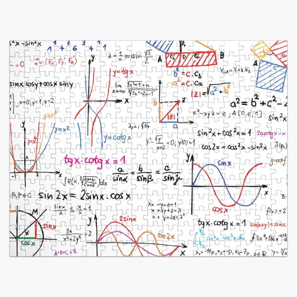 "Mathematics Formulas Numbers " Jigsaw Puzzle for Sale by CroDesign