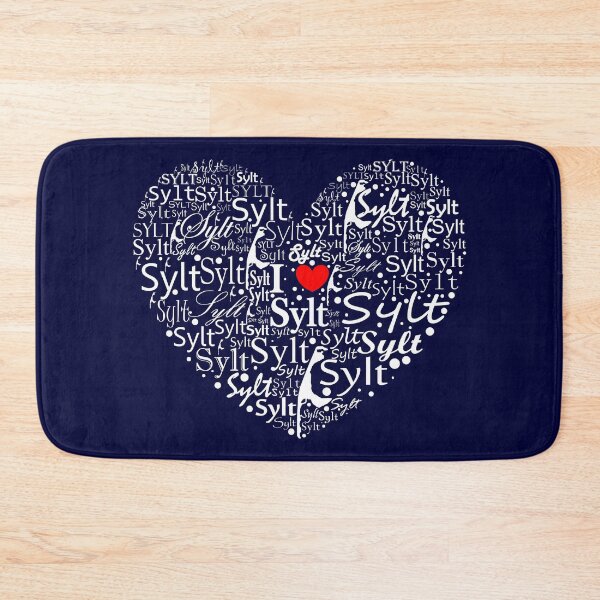 Item preview, Sylt heart made of words white red designed and sold by Noven21.
