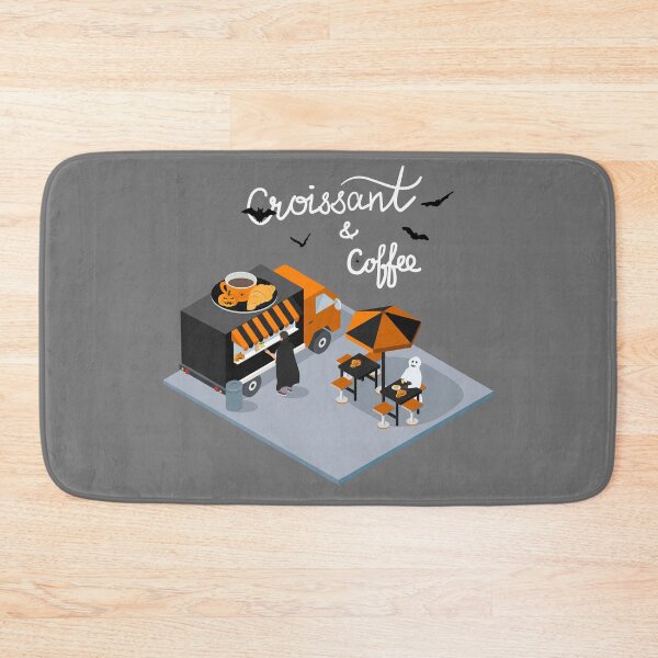 Item preview, Isometric Halloween concept Coffee and croissant Cafe designed and sold by Familyshmot.