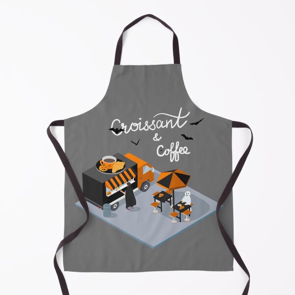 Item preview, Isometric Halloween concept Coffee and croissant Cafe designed and sold by Familyshmot.