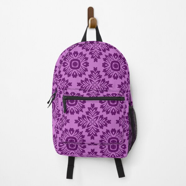 Blumenornament barock violet 21102020 in Groß Rucksack