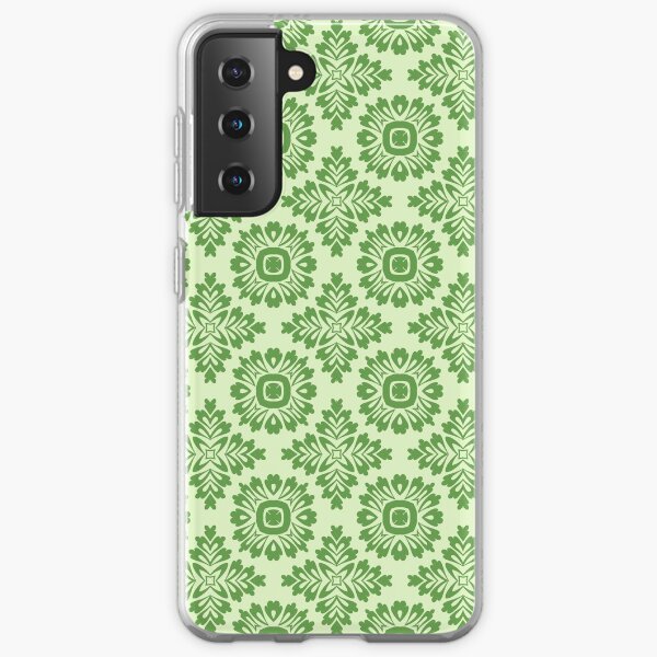 Blumenornament barock light green 21102020 in Groß Samsung Galaxy Flexible Hülle