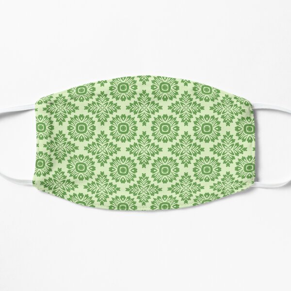 Flower ornament baroque light green 21102020 in Big Flat Mask