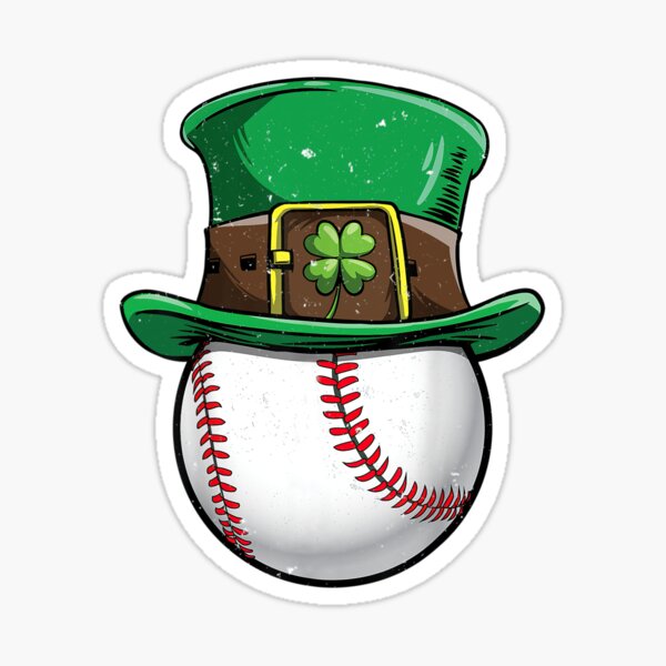Leprechaun Baseball Shamrock St Patricks Day Irish Gift  Sticker for Sale  by charissamo77