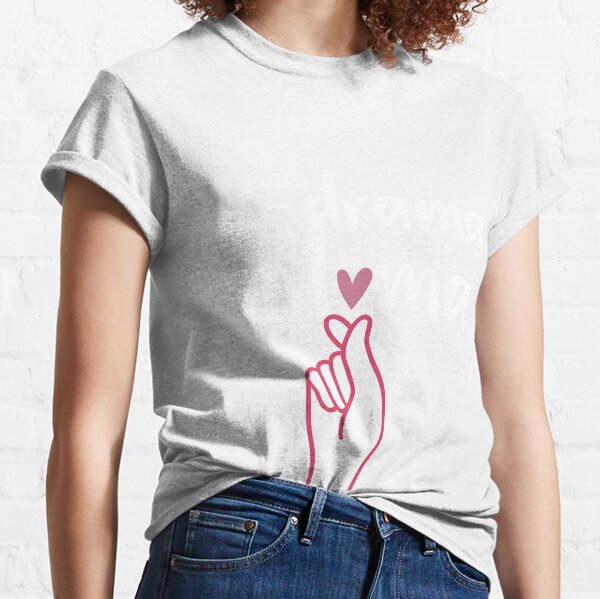 Item preview, Kdrama Mama Fingerheart White Lettering designed and sold by DanaMarieTs.