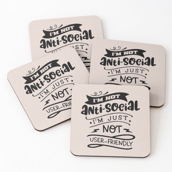 Item preview, I'm not anti-social i'm just not user friendly designed and sold by yassiny.