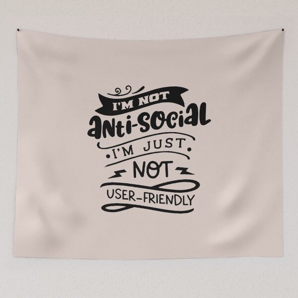 Item preview, I'm not anti-social i'm just not user friendly designed and sold by yassiny.