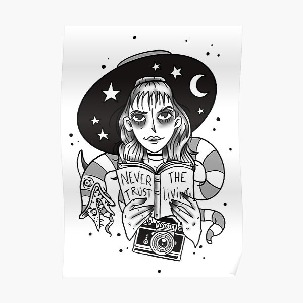 Beetlejuice Black Posters Redbubble