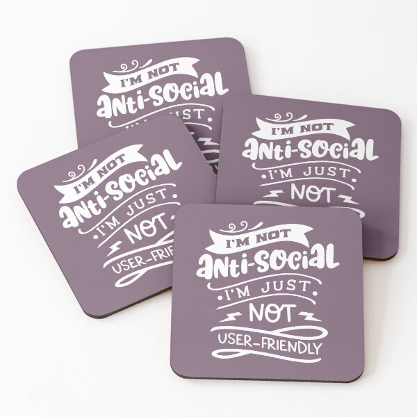 Item preview, I'm not anti-social i'm just not user friendly designed and sold by yassiny.