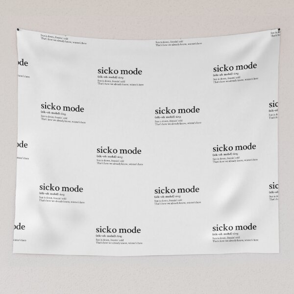 Item preview, Sicko Mode Travis Scott Drake rap hip hop designed and sold by StickTheSong.
