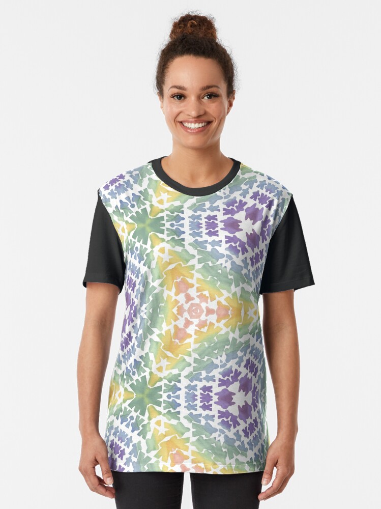 Rainbow Watercolor Meeple Ladies T-shirts