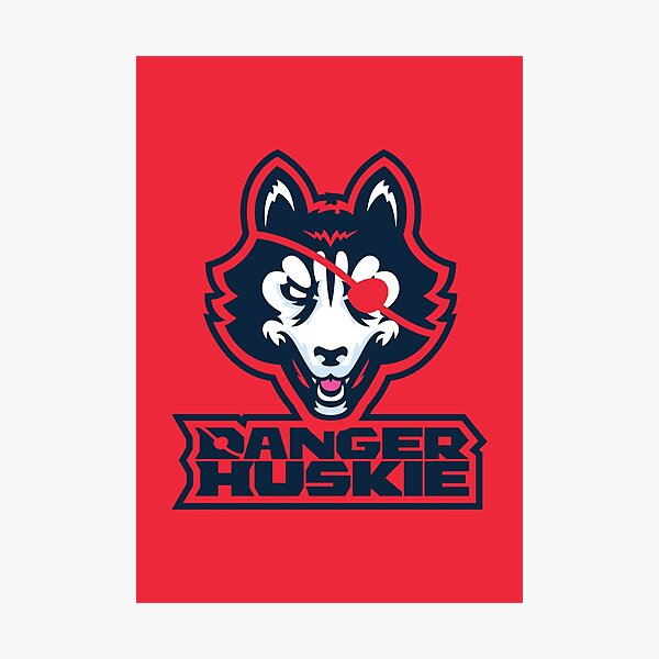 DangerHuskie Logo with Text Photographic Print