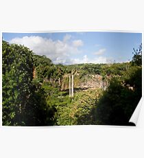 Mauritius Wildlife and waterfall Poster