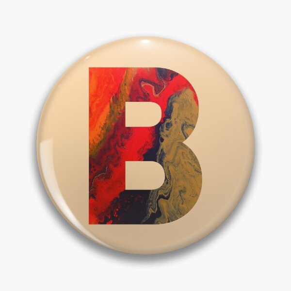 Item preview, Letter B (2/2)- Abstract Alphabet Letters Acrylic Pour - Lava version (Individual Letter) designed and sold by StudioShearling.