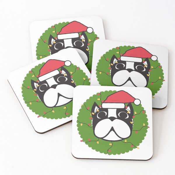 Item preview, Cute Boston Terrier Merry Christmas Tree Funny Hello Winter Essential T-Shirt designed and sold by PilaStudio.