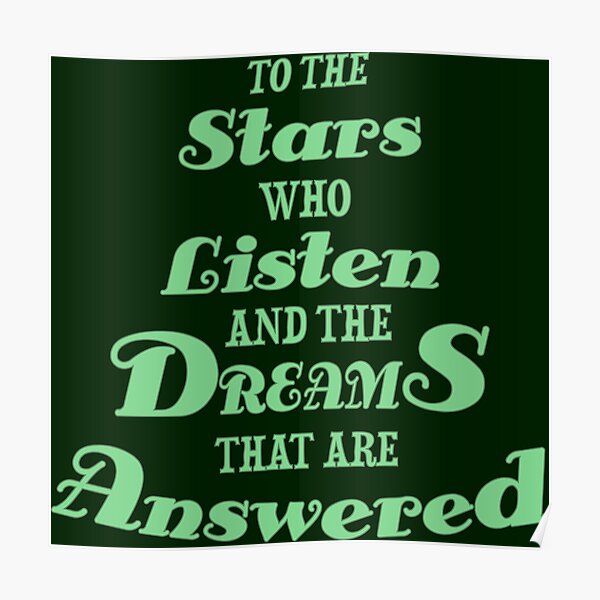 To The Stars Who Listen Posters Redbubble