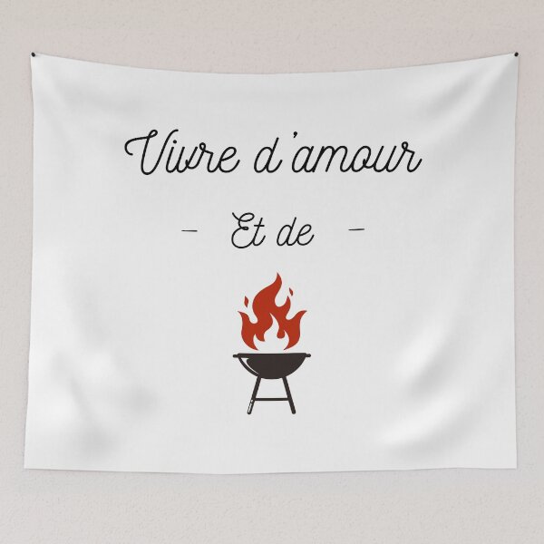 Item preview, Living on love and barbecue designed and sold by Curlyhaire.